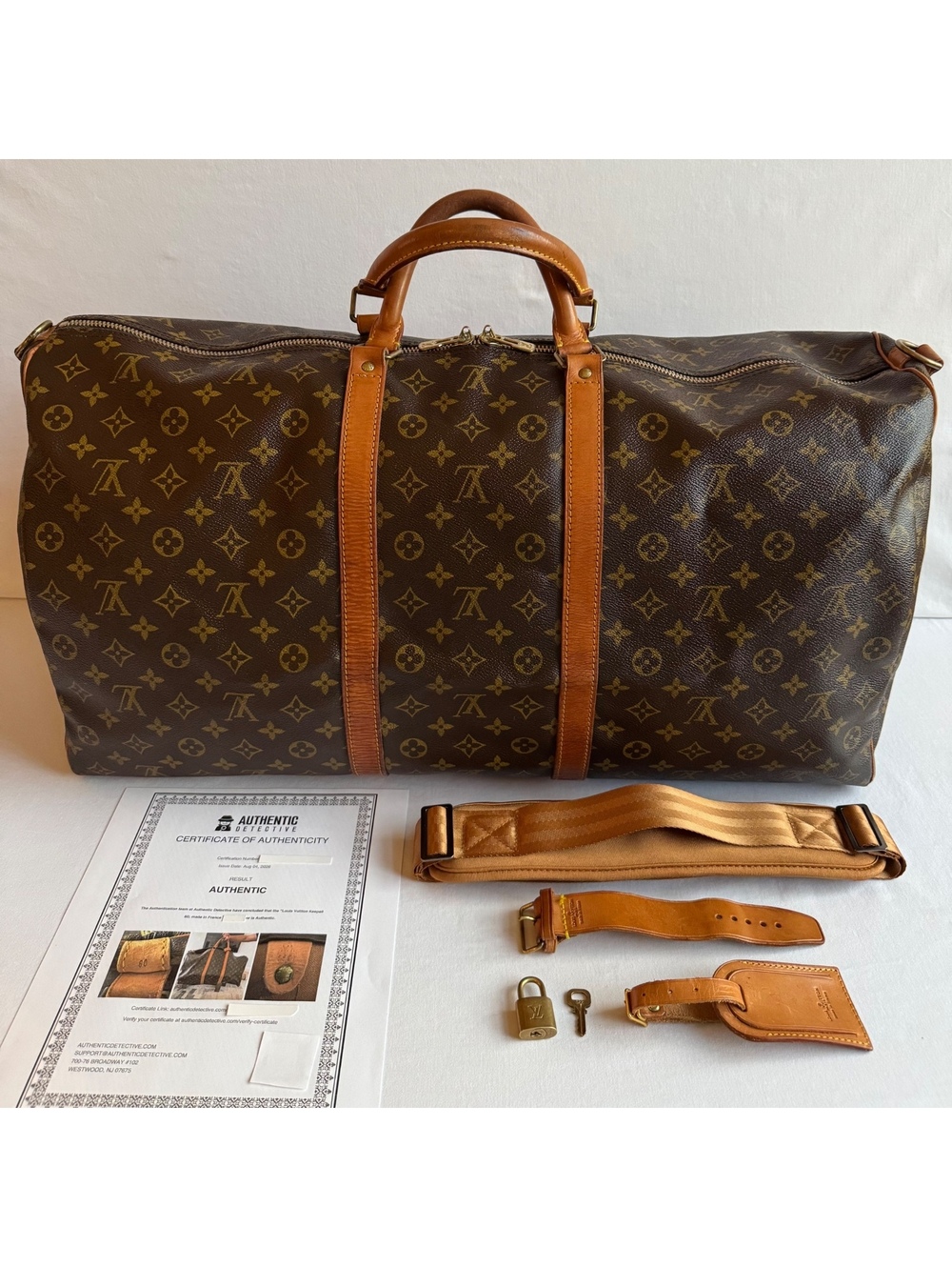 Louis Vuitton Keepall Bandouliere 60 Monogram Travel Duffel M41412